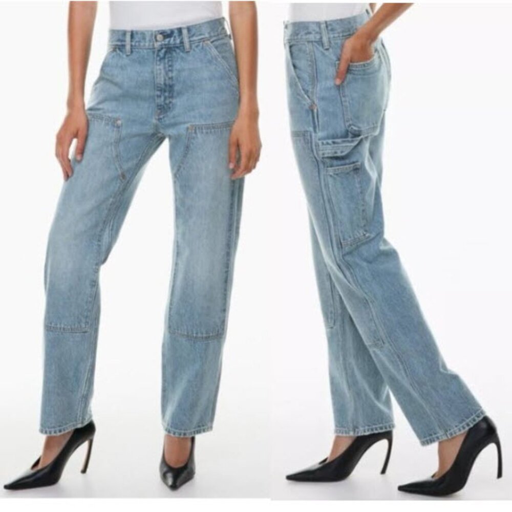 Denim Forum The Lou Low Rise Carpenter Jean, Size 29, 100% Organic Cotton